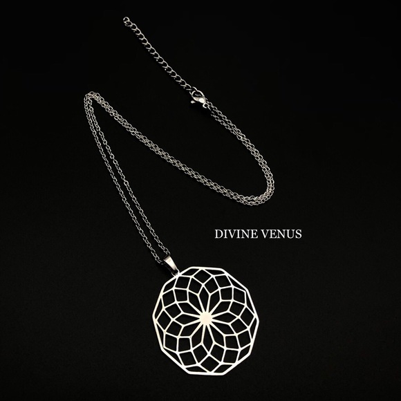Seed of Life Sacred Geometry Necklace - Picture 3 of 10